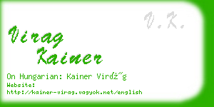 virag kainer business card